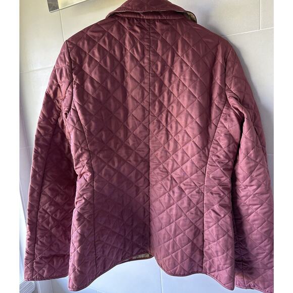 Authentic Burberry Brit Copford Diamond Quilted Jacket Light Crimson Size Small - Picture 2 of 12